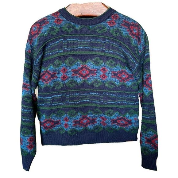 Atlantic Traders Mens Sweater Vintage 90s Geometric Pullover Crewneck Size XL - Picture 1 of 6